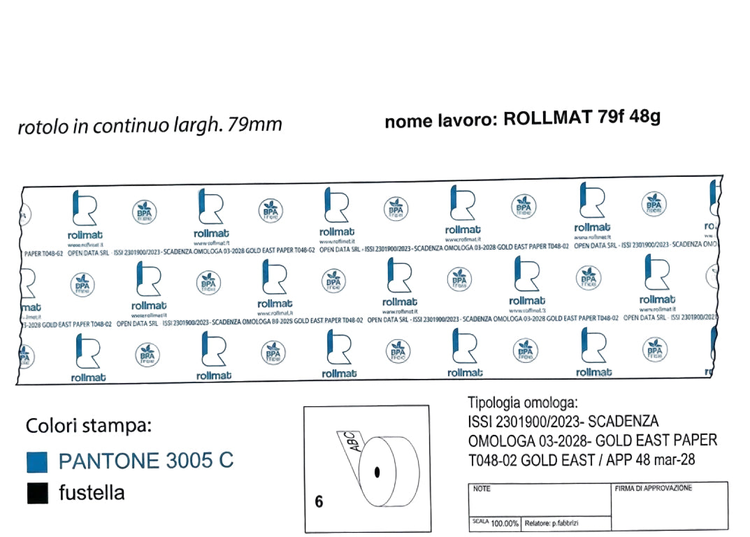 ROTOLI TERMICI 80X80 PER REGISTRATORI DI CASSA - 30 PEZZI