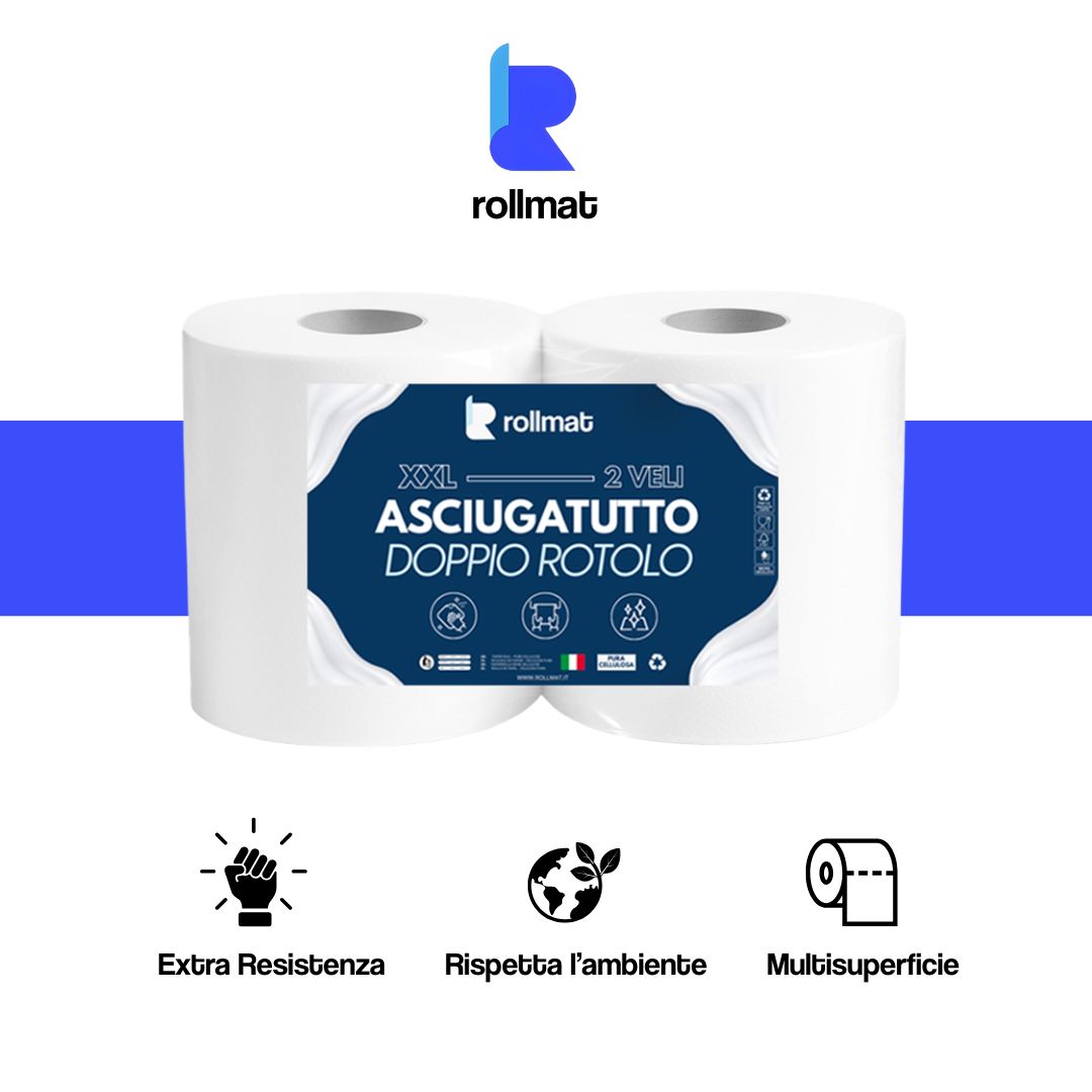 Coppia Bobine Pura Cellulosa 1,7 Kg 351 Strappi